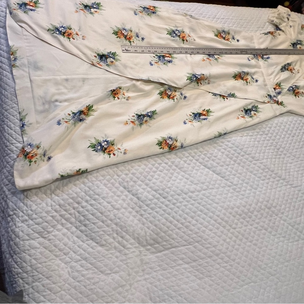 Madewell Cream Floral Maxi Dress with Blue & Orange Bouquet Print - Picture 15 of 16
